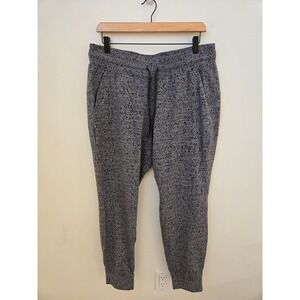 Lululemon Still Pant II Pixel Heathered Gray Black Drawstring Joggers Size 12